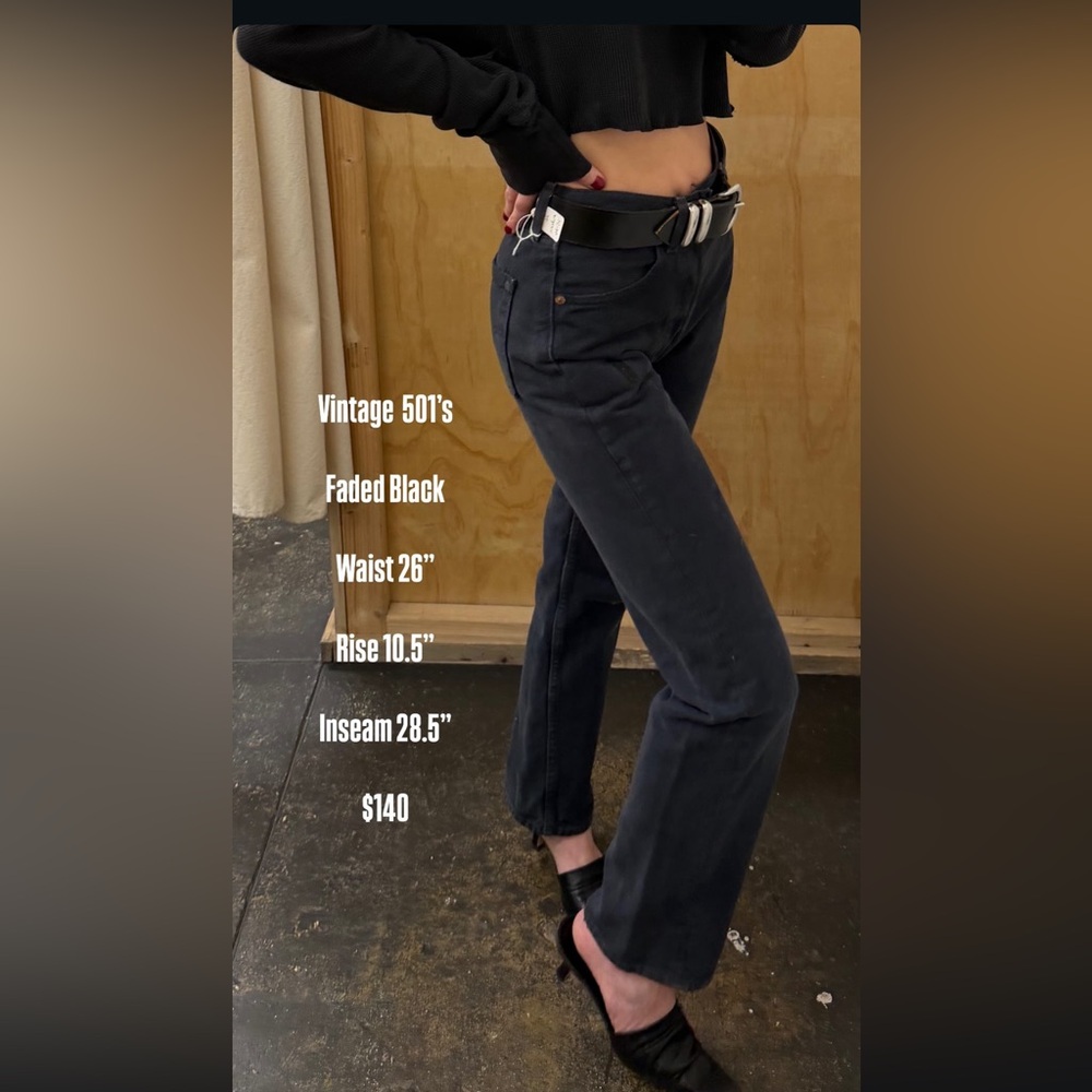 Vintage Levi's Black Straight Leg Jeans